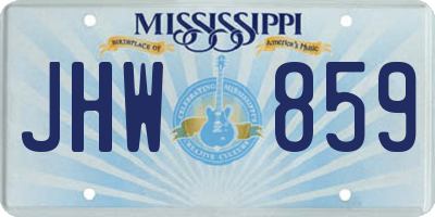 MS license plate JHW859