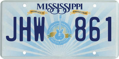 MS license plate JHW861