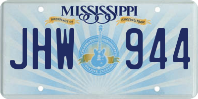 MS license plate JHW944