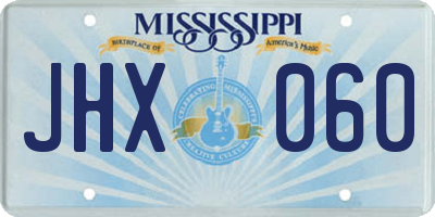 MS license plate JHX060