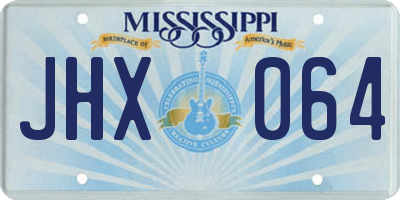 MS license plate JHX064