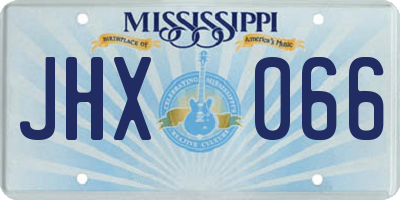 MS license plate JHX066