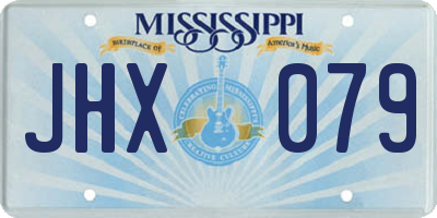 MS license plate JHX079