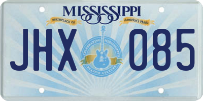 MS license plate JHX085
