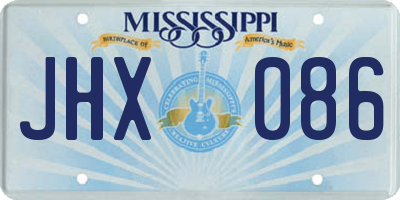 MS license plate JHX086