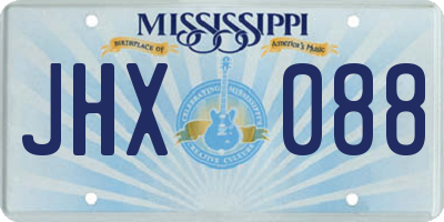 MS license plate JHX088