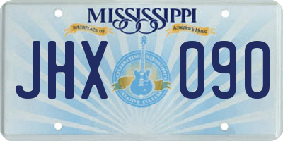 MS license plate JHX090