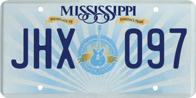 MS license plate JHX097