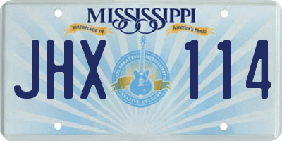 MS license plate JHX114