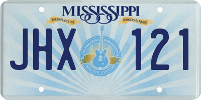 MS license plate JHX121