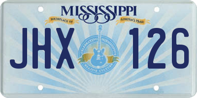 MS license plate JHX126