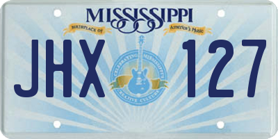 MS license plate JHX127