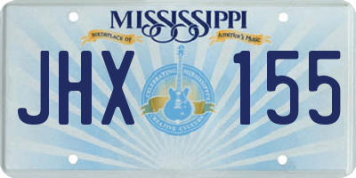 MS license plate JHX155