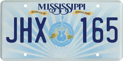 MS license plate JHX165