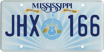 MS license plate JHX166