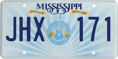 MS license plate JHX171