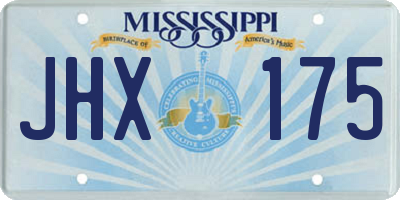 MS license plate JHX175