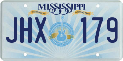 MS license plate JHX179