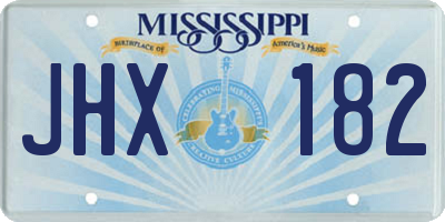 MS license plate JHX182