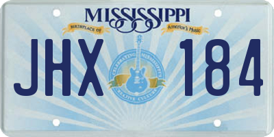 MS license plate JHX184
