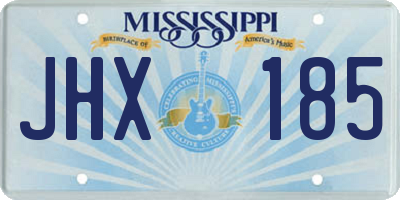 MS license plate JHX185
