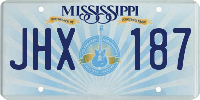 MS license plate JHX187