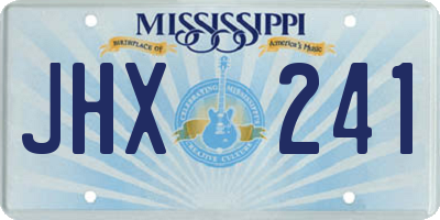 MS license plate JHX241