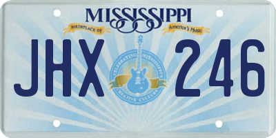 MS license plate JHX246