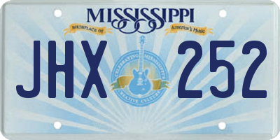 MS license plate JHX252