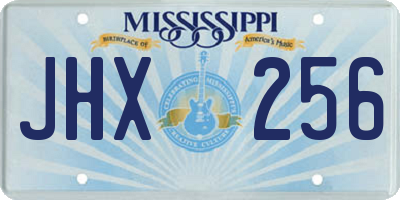 MS license plate JHX256