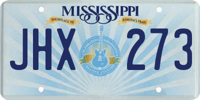 MS license plate JHX273