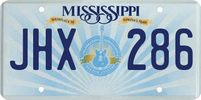 MS license plate JHX286