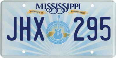 MS license plate JHX295