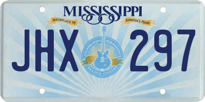 MS license plate JHX297