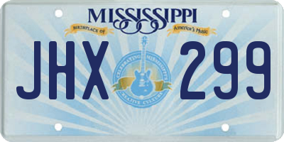 MS license plate JHX299