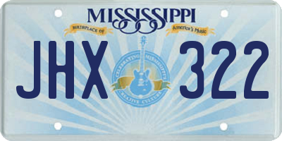 MS license plate JHX322