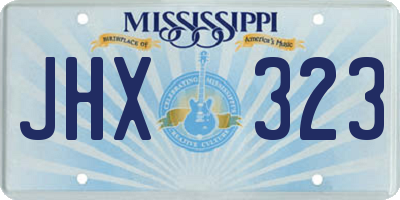 MS license plate JHX323