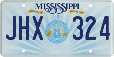 MS license plate JHX324