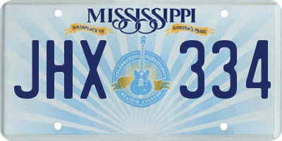 MS license plate JHX334