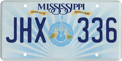 MS license plate JHX336