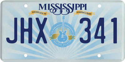 MS license plate JHX341