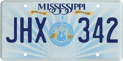 MS license plate JHX342