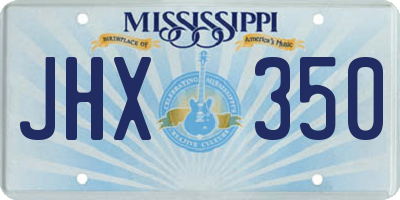 MS license plate JHX350