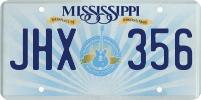 MS license plate JHX356