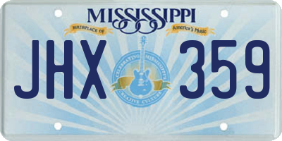MS license plate JHX359