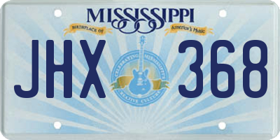 MS license plate JHX368
