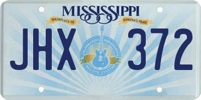 MS license plate JHX372