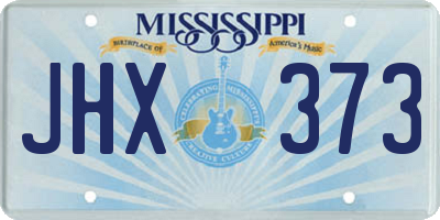 MS license plate JHX373