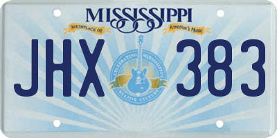 MS license plate JHX383