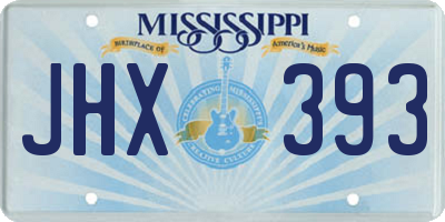 MS license plate JHX393